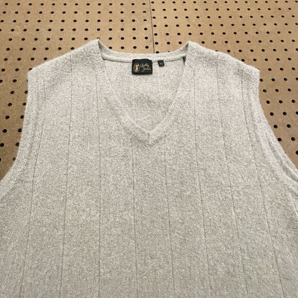 Bobby Jones Golf VTG 100% Pure Baby Alpaca Sweater Vest Peru Gray XL Men - Picture 3 of 8